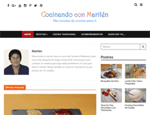 Tablet Screenshot of cocinandoconmarilen.com